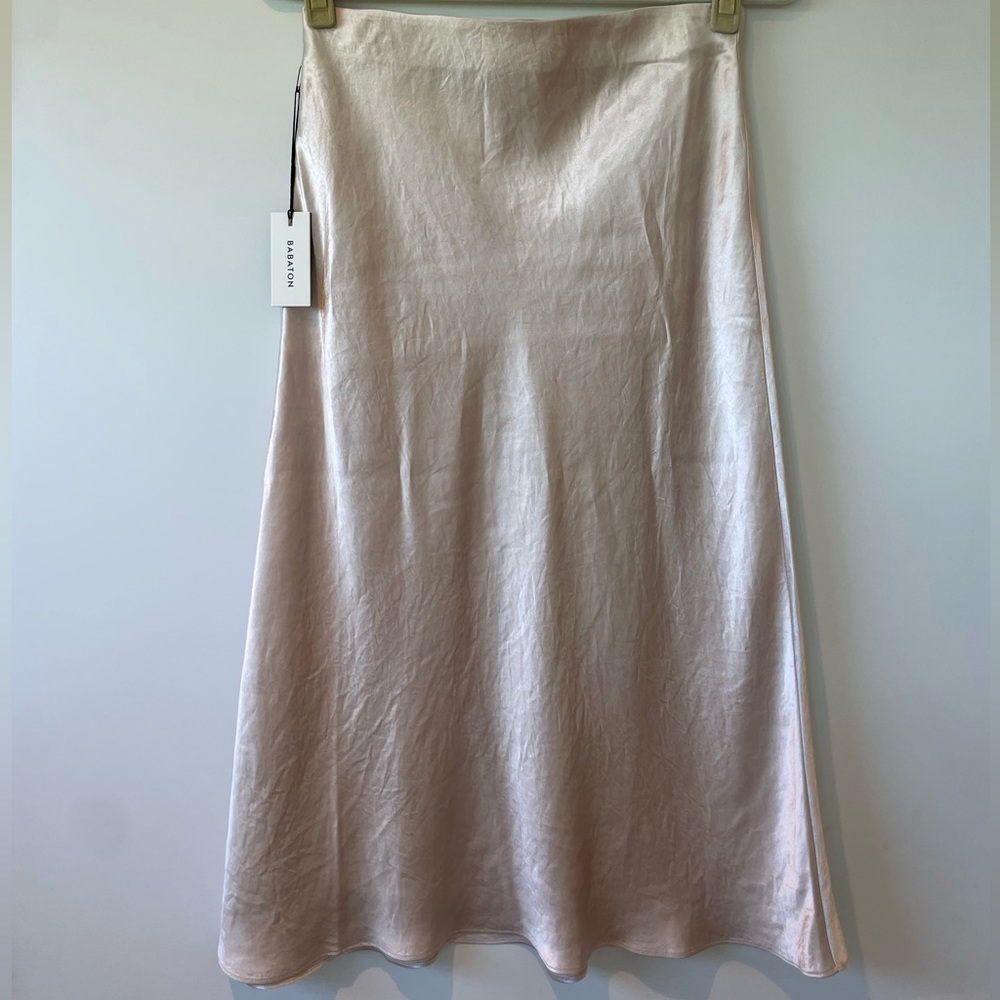 Aritzia Babaton Slip Midi Skirt in Denude